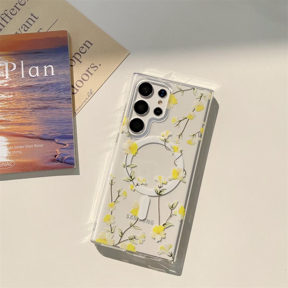 Floral Day | Clear MagSafe Phone Case For Samsung