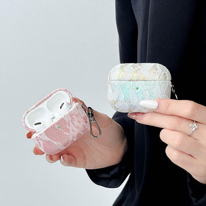 Iridescent Lace Airpods Case