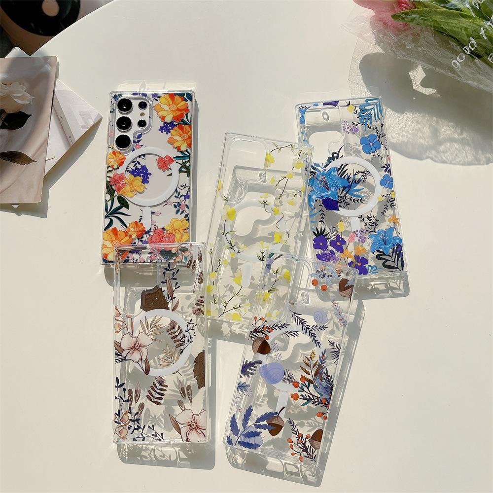 Floral Day | Clear MagSafe Phone Case For Samsung