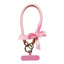 Elegant Bows | Pink Leather Phone Strap