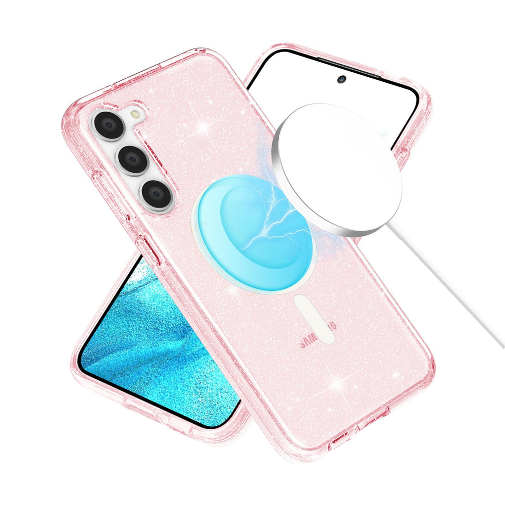 Glitter Clear MagSafe Phone Case For Samsung