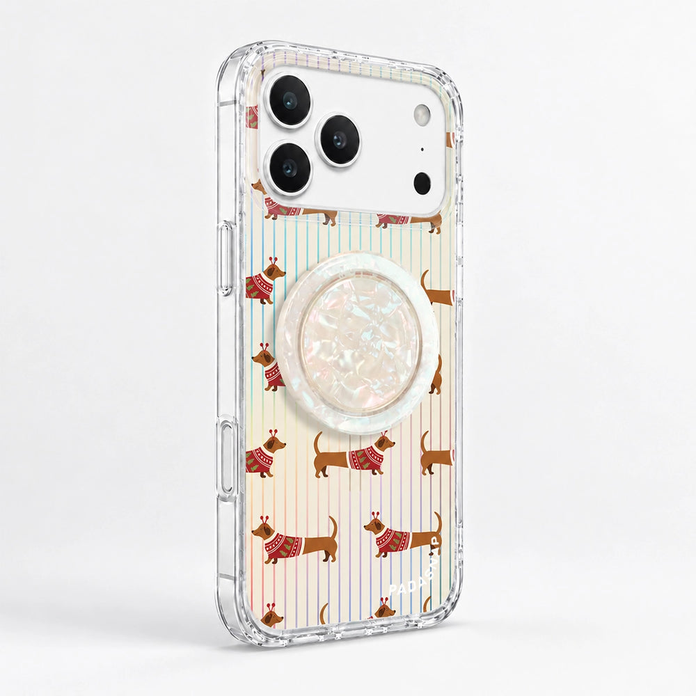 Christmas Dachshund MagSafe Phone Case Grip Set