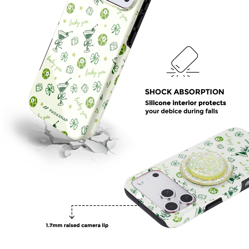 Lucky you Green MagSafe Phone Case Grip Set