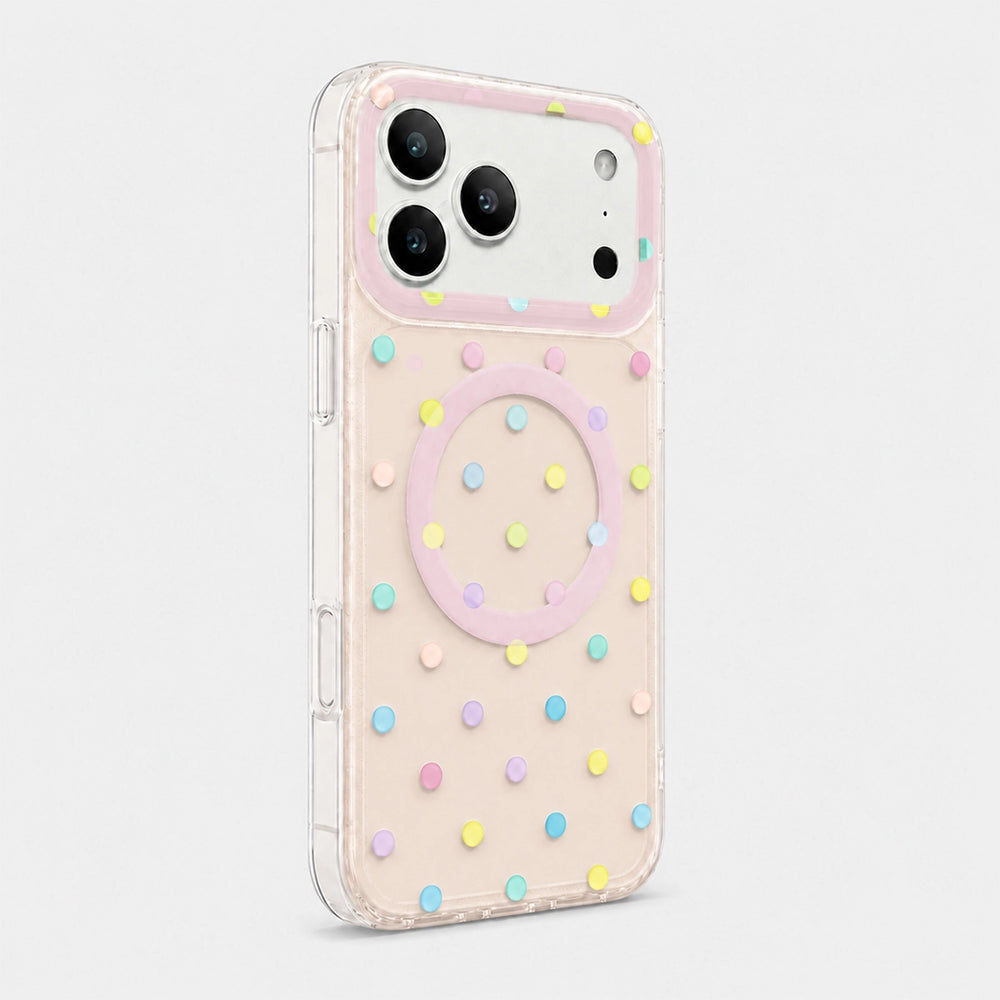 Colorful Dots Clear MagSafe Phone Case