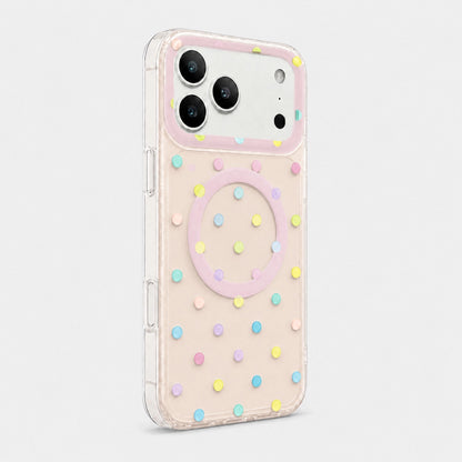 Colorful Dots Clear MagSafe Phone Case