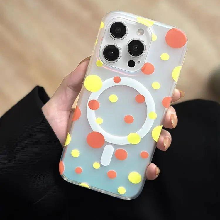 Opalescent Polka Dot | MagSafe Phone Case - PadaSnap