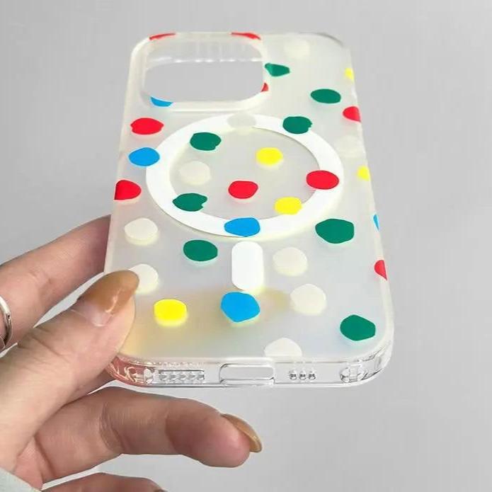 Opalescent Polka Dot | MagSafe Phone Case - PadaSnap