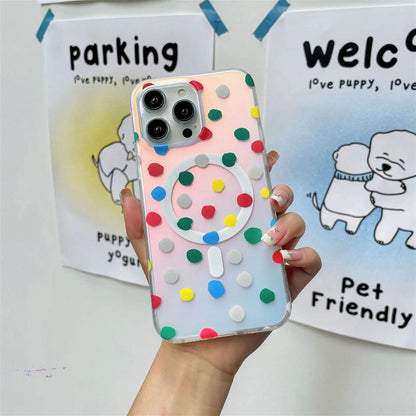 Opalescent Polka Dot | MagSafe Phone Case - PadaSnap