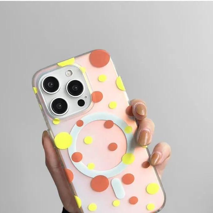 Opalescent Polka Dot | MagSafe Phone Case - PadaSnap