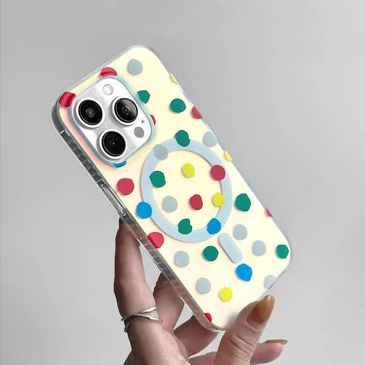 Opalescent Polka Dot | MagSafe Phone Case - PadaSnap