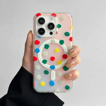 Opalescent Polka Dot | MagSafe Phone Case - PadaSnap