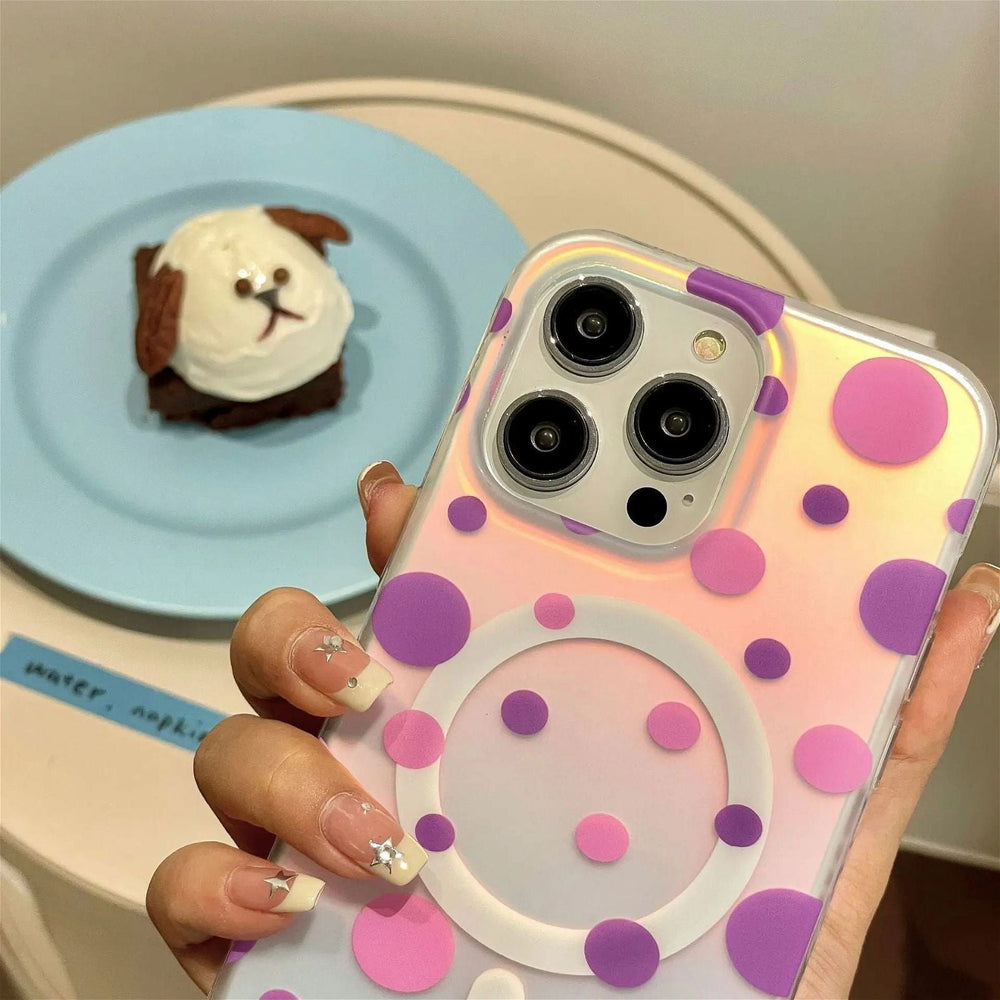 Opalescent Polka Dot | MagSafe Phone Case - PadaSnap