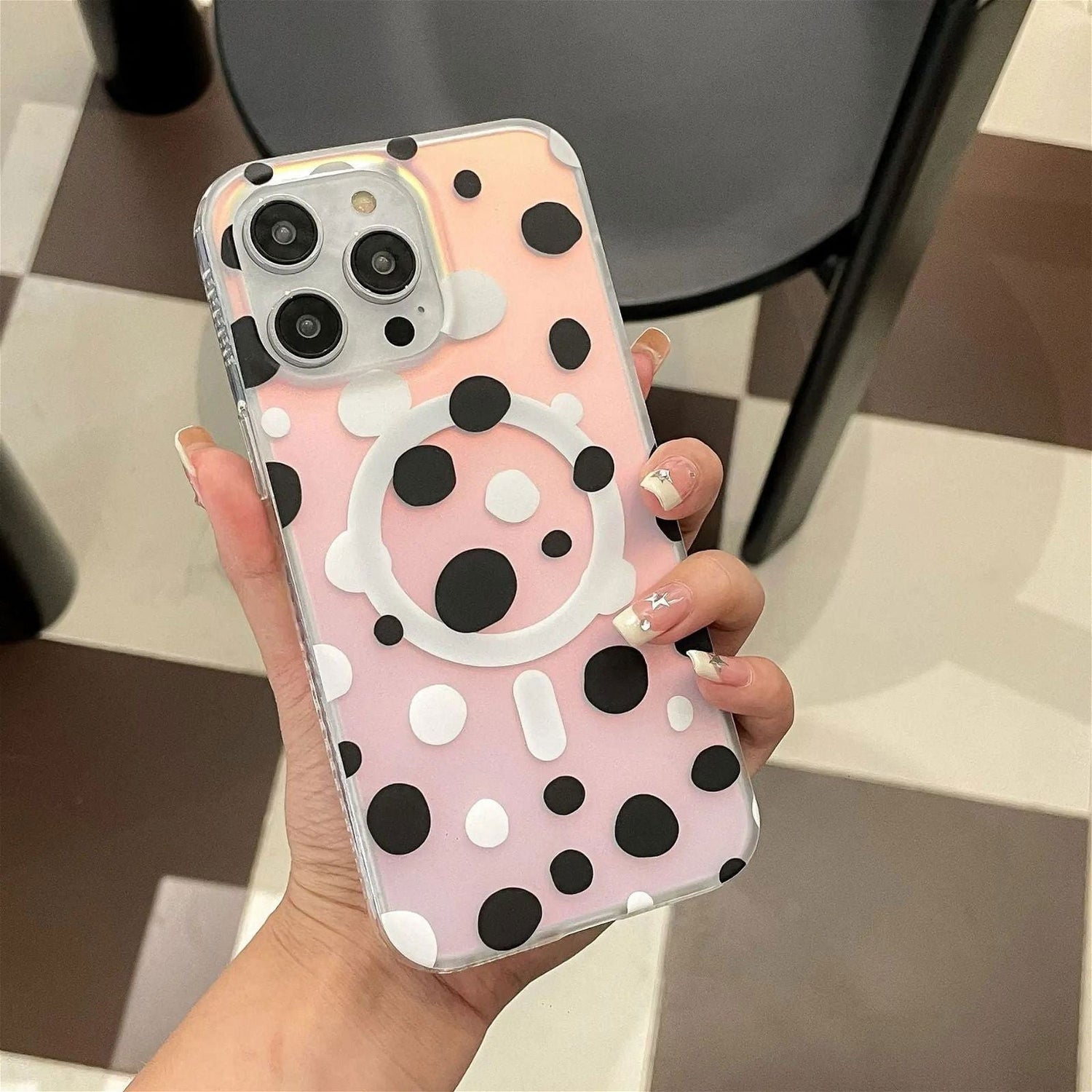 Opalescent Polka Dot | MagSafe Phone Case - PadaSnap