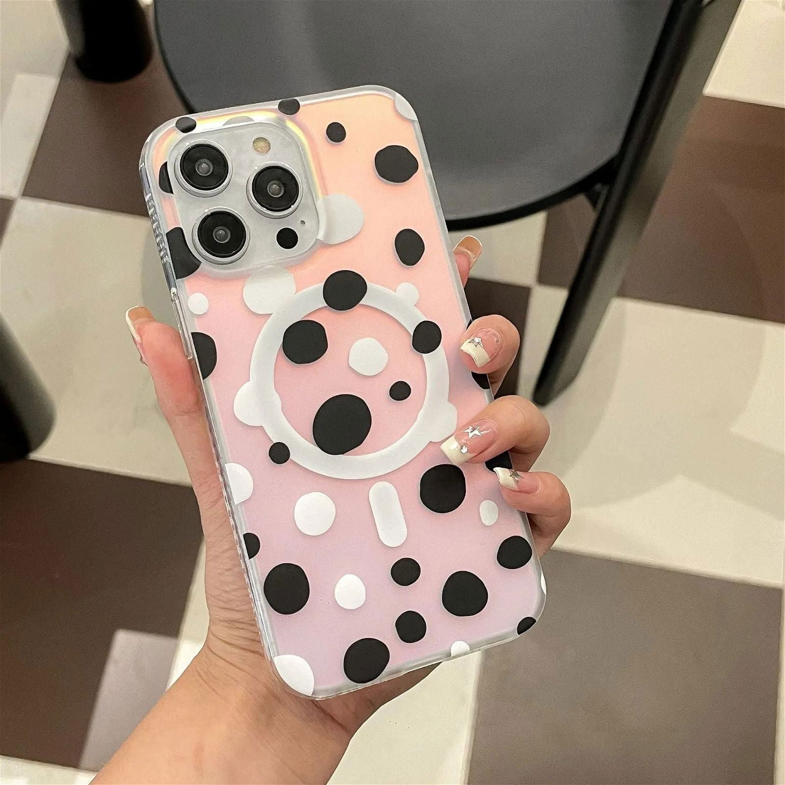 Opalescent Polka Dot | MagSafe Phone Case - PadaSnap