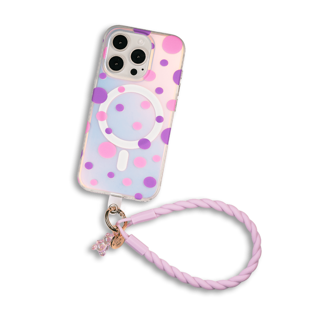 Opalescent Polka Dot | MagSafe Phone Case With Charms - PadaSnap