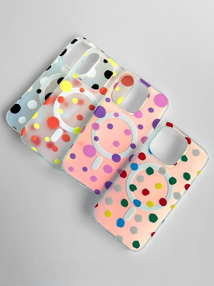 Opalescent Polka Dot | MagSafe Phone Case With Charms - PadaSnap