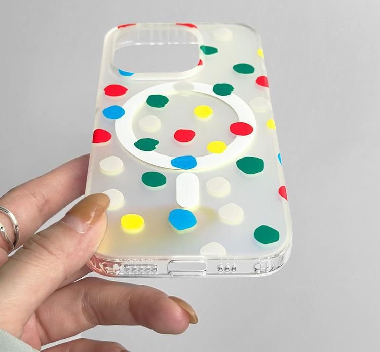 Opalescent Polka Dot | MagSafe Phone Case With Charms - PadaSnap