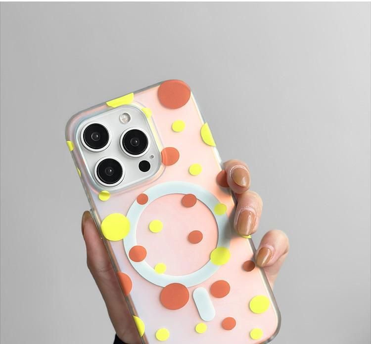 Opalescent Polka Dot | MagSafe Phone Case With Charms - PadaSnap