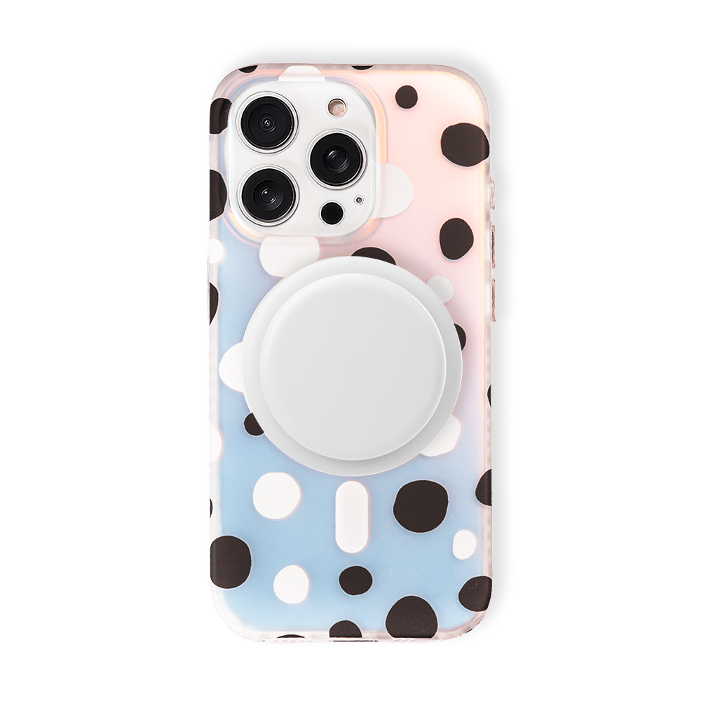 Opalescent Polka Dot | MagSafe Phone Case With Grip - PadaSnap