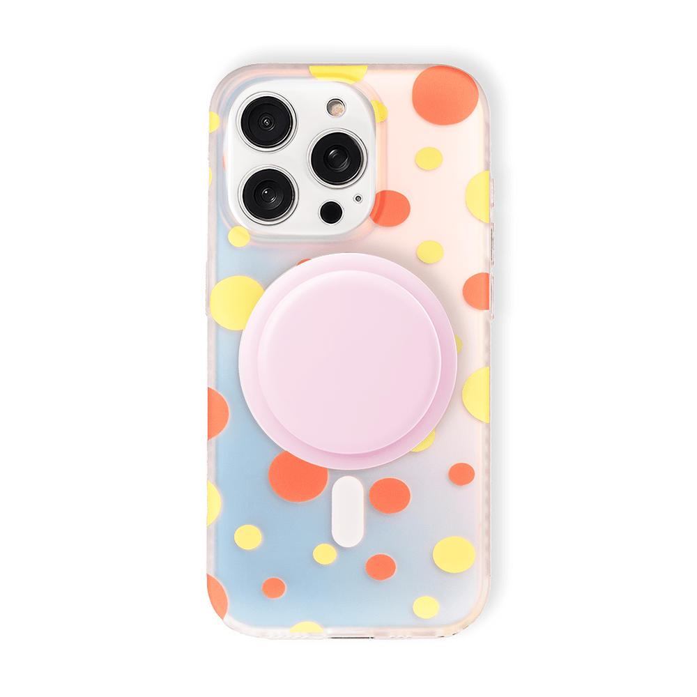 Opalescent Polka Dot | MagSafe Phone Case With Grip - PadaSnap