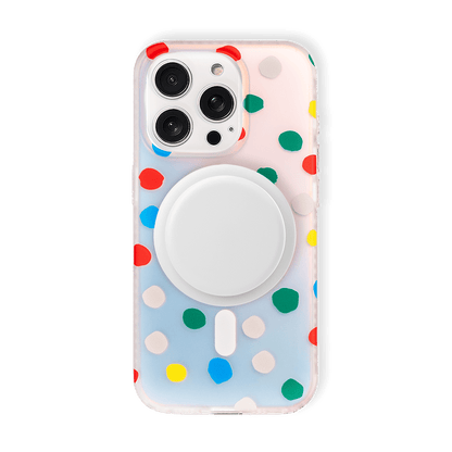 Opalescent Polka Dot | MagSafe Phone Case With Grip - PadaSnap