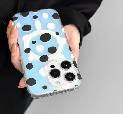 Opalescent Polka Dot | MagSafe Phone Case With Grip - PadaSnap