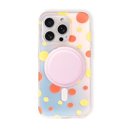 Opalescent Polka Dot | Purple MagSafe Phone Case With Grip - PadaSnap