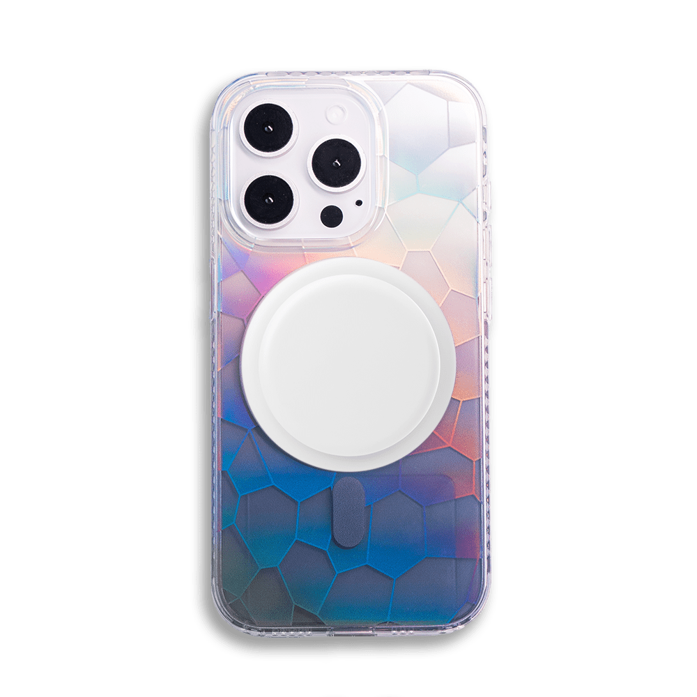 Opalescent Ripple | Black MagSafe Phone Case With Grip - PadaSnap