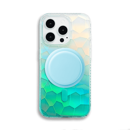 Opalescent Ripple | Green MagSafe Phone Case With Grip - PadaSnap