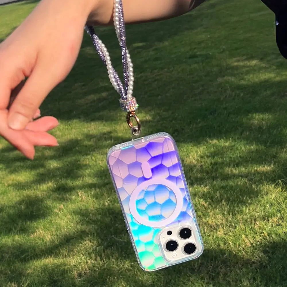 Opalescent Ripple | MagSafe Phone Case With Charms - PadaSnap