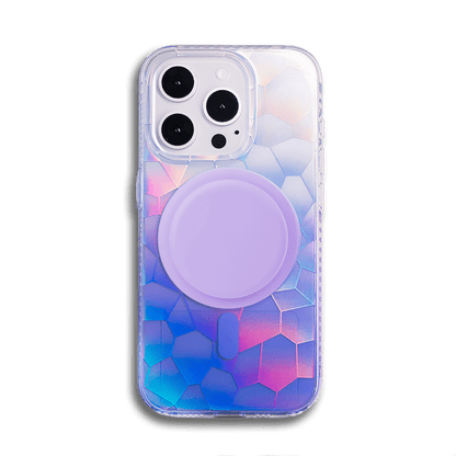 Opalescent Ripple | Purple MagSafe Phone Case With Grip - PadaSnap