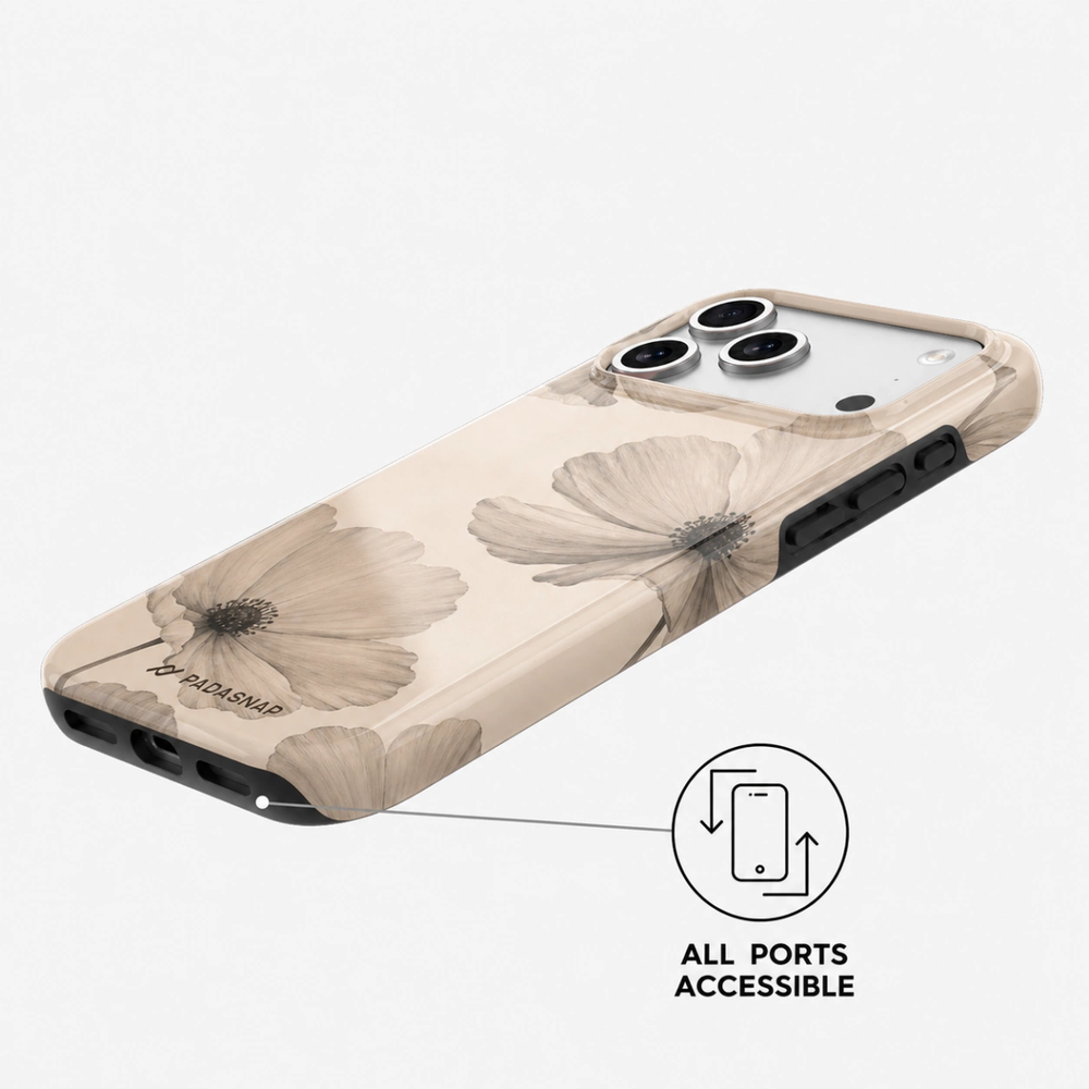 Poppy Flower MagSafe Phone Case Grip Set