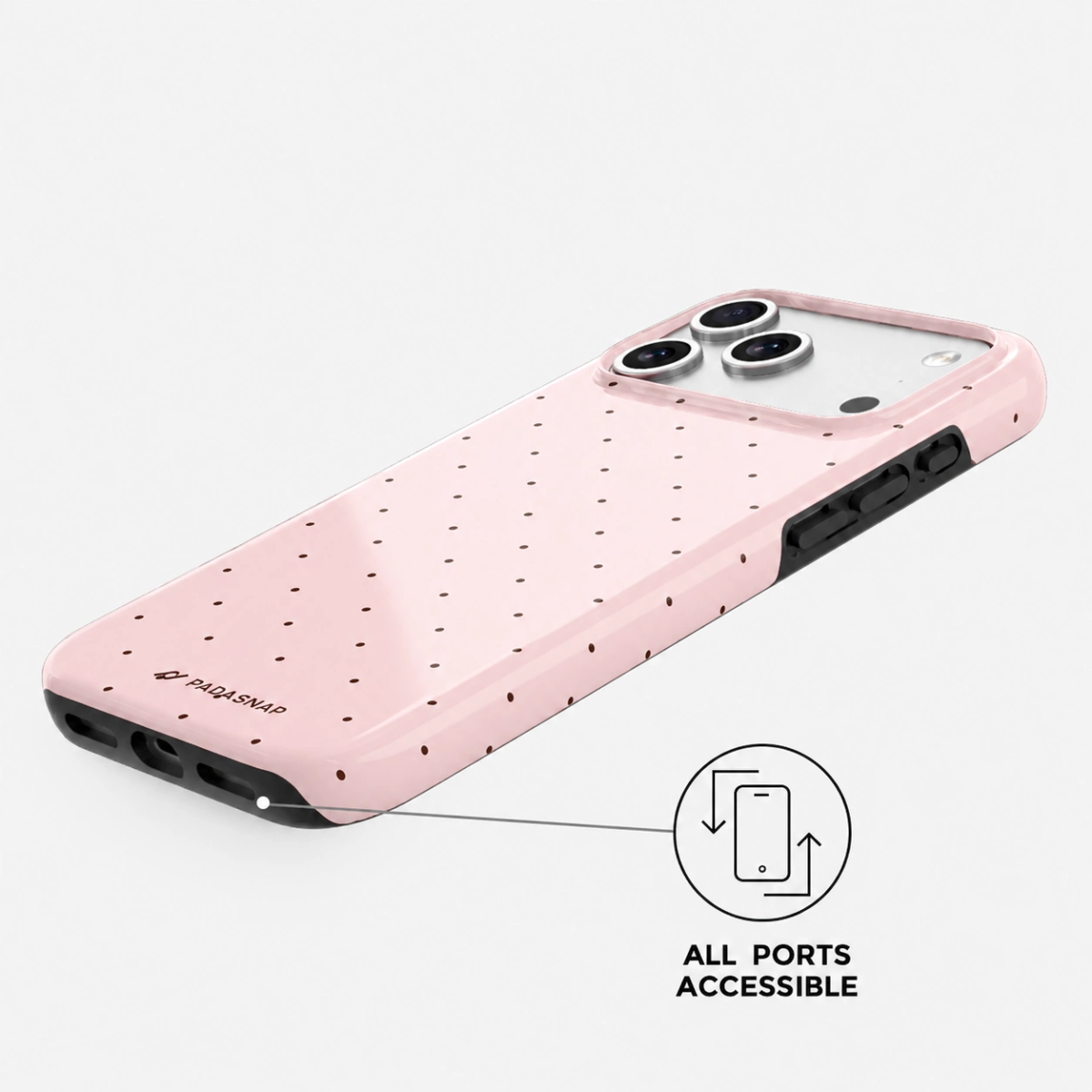 Blush Polka MagSafe Phone Case Grip Set
