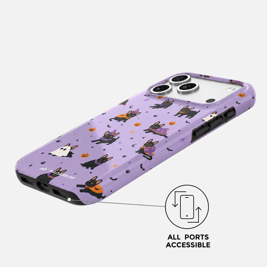 Witchy Kitty Purple MagSafe Phone Case Grip Set