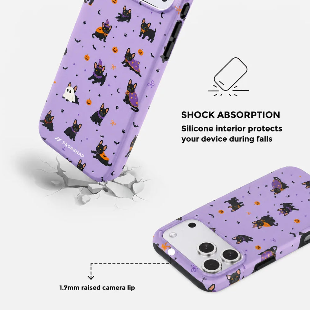 Witchy Kitty Purple MagSafe Phone Case Grip Set