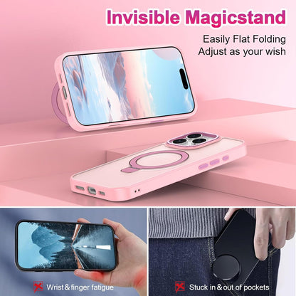 Transparent Frosted MagSafe Phone Case With Stand