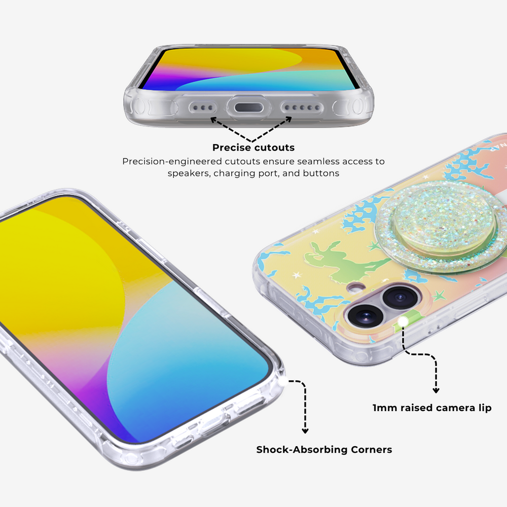 Pony Hugs Green MagSafe Phone Case Grip Set