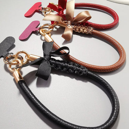 Elegant Bows | Leather Phone Strap