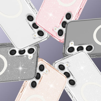 Glitter Clear MagSafe Phone Case For Samsung