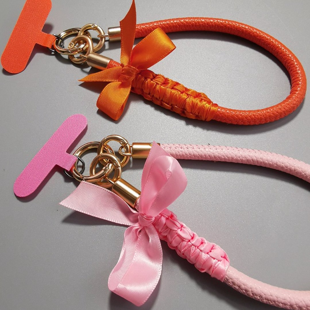 Elegant Bows | Leather Phone Strap