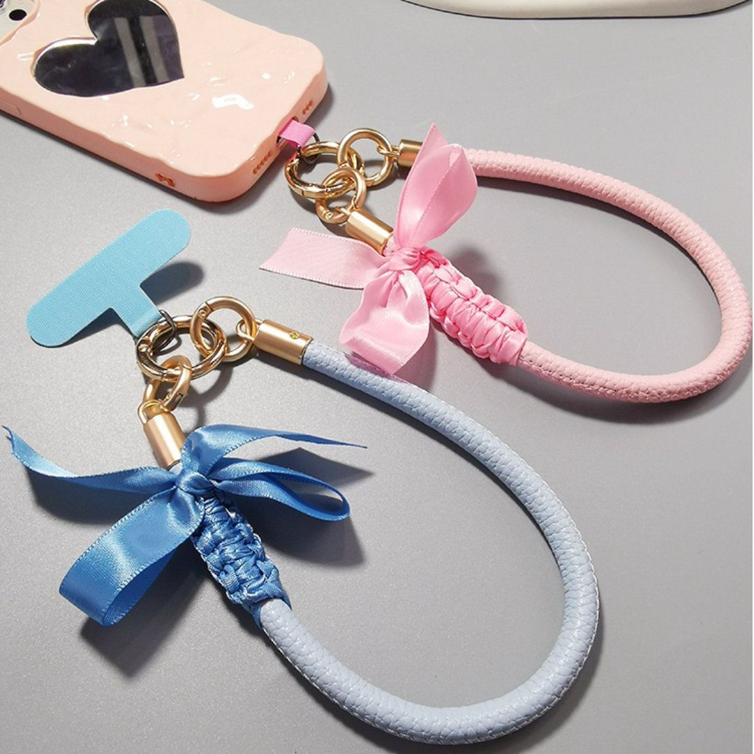 Elegant Bows | Leather Phone Strap