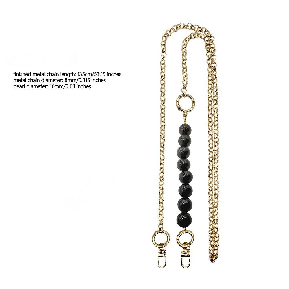 Pearl Metal Chain Adjustable Phone Crossbody Lanyard