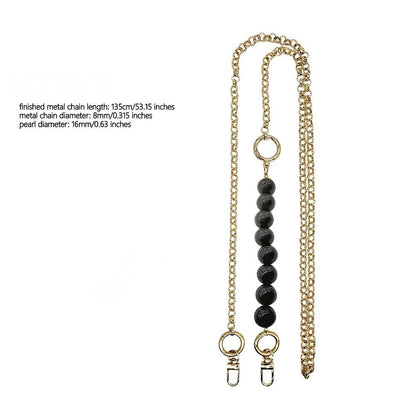 Pearl Metal Chain Adjustable Phone Crossbody Lanyard