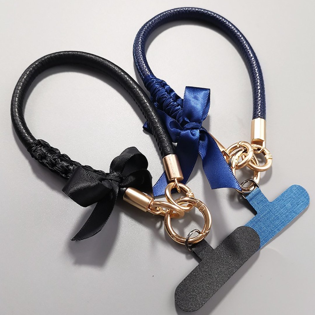 Elegant Bows | Leather Phone Strap