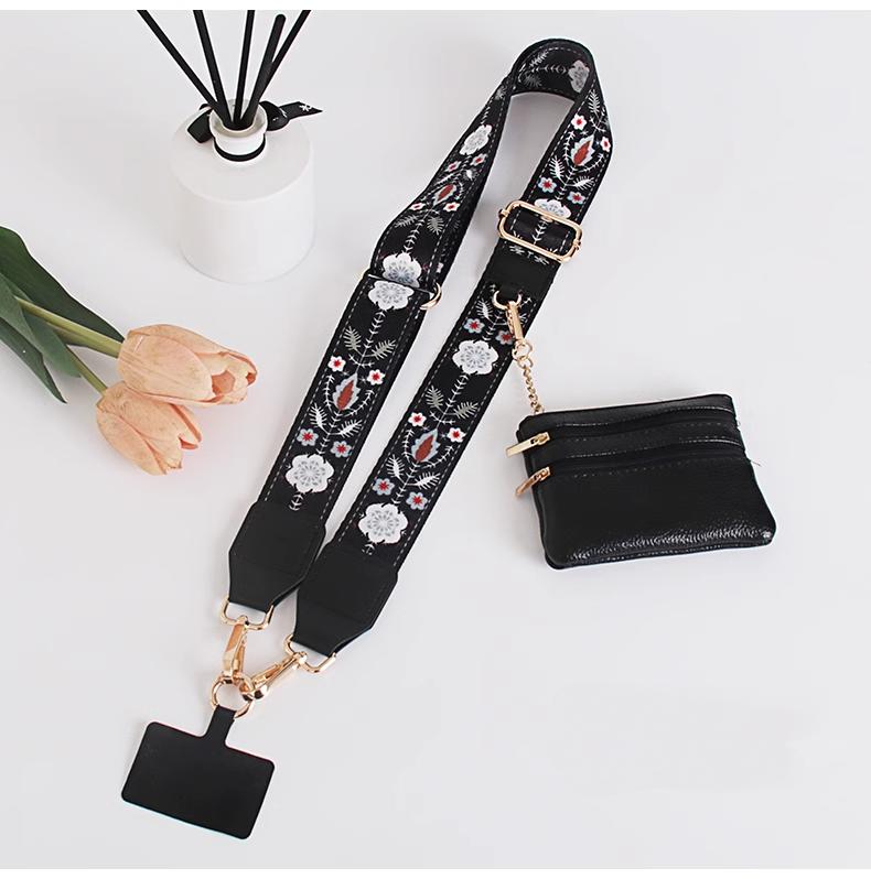 Chic Boho | Adjustable Phone Crossbody Strap With Wallet