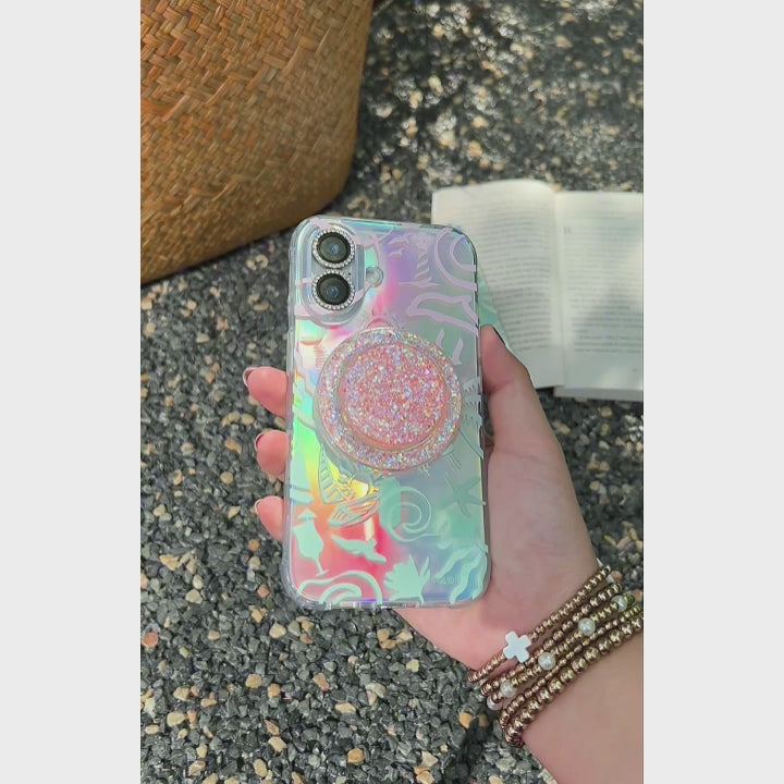 Tropic Holiday | Blue MagSafe Phone Case Grip Set