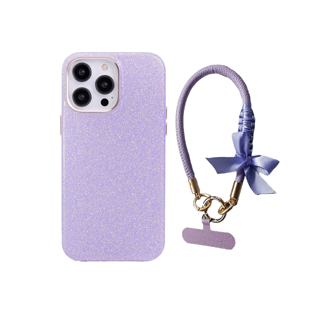 Mermaid | Glitter Lather Phone Case With Wrist Strap