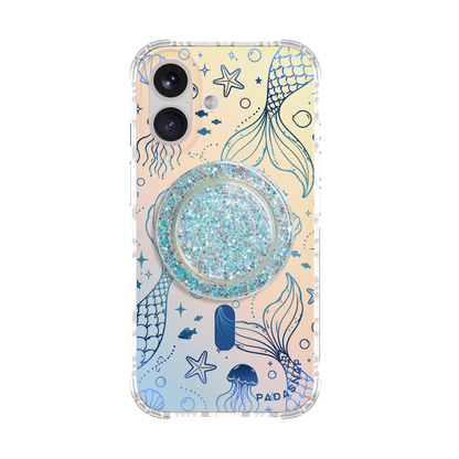 Mermaid Tail Iridescent Phone Case Grip Set