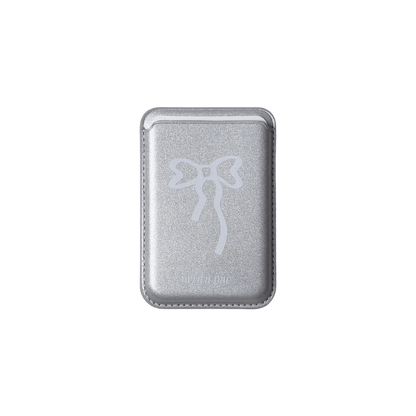 Silver Bows | MagSafe Wallet - PadaSnap