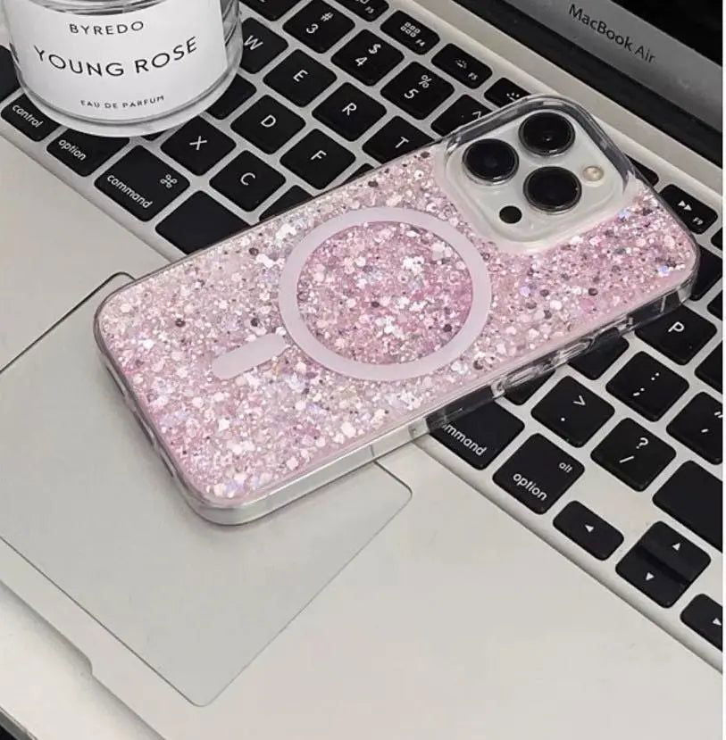 Sparkling Sequins | MagSafe Phone Case With Grip - PadaSnap